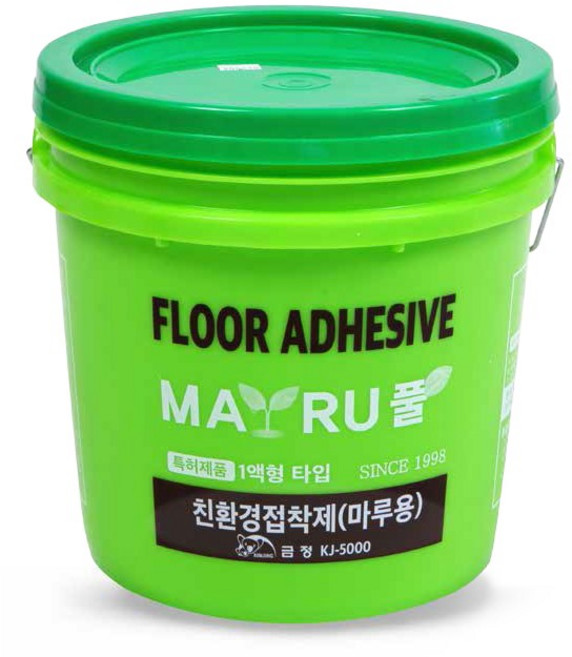 1액형구성으로 간편한 시공/금정/1액형 마루접착제/마루본드/DIY/간편보수/강마루접착제/10kg (3-4평시공가능)/헤라증정/배합하지않는 간편함/마루풀, 1개