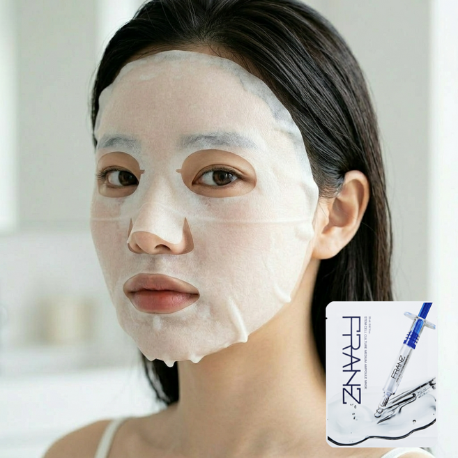 프란츠 줄기세포배양액 앰플 마스크팩 5매입 미백 주름 개선 이중 기능성 수분팩, 1개, 5개입