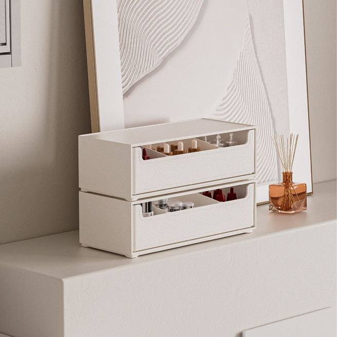 Citylife 수납 정리함 서랍형 오픈형 다용도 소품 트레이, 1개, 서랍형 분리형