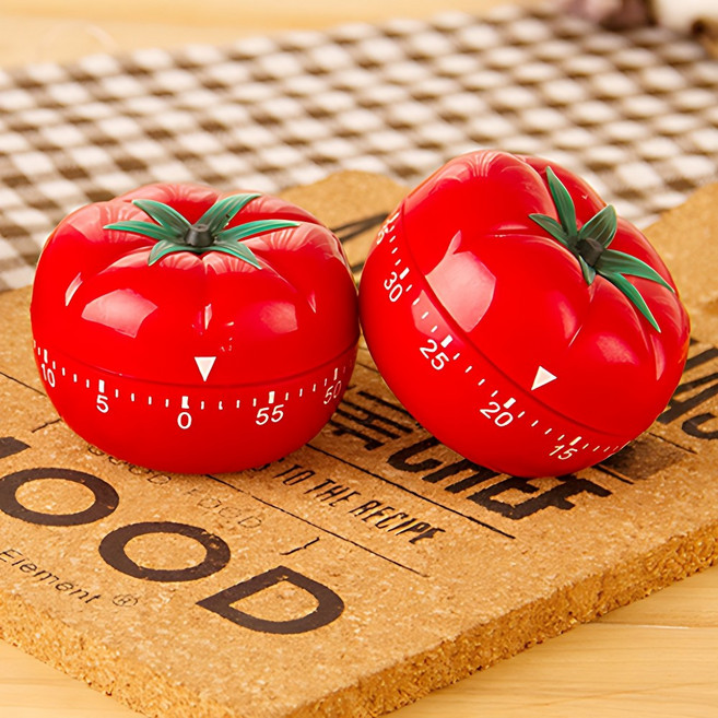토마토 타이머 쿠킹 주방타이머 스터디 알람, 1개, 레드