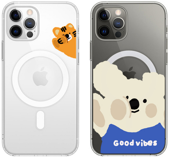 아이폰11 시리즈 볼따구 동물 투명 맥세이프 케이스