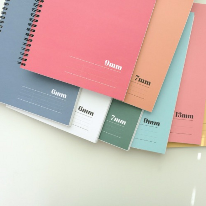 건망증GMZ 120g 스프링 라인노트 6mm 7mm 9mm 13mm 신학기공책 코넬식 필기노트, 13mm옐로우, 색상, 1개