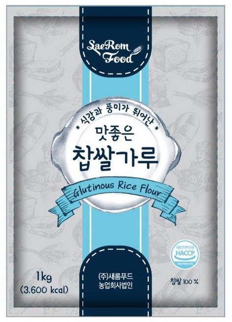 새롬 찹쌀가루, 1kg, 1개