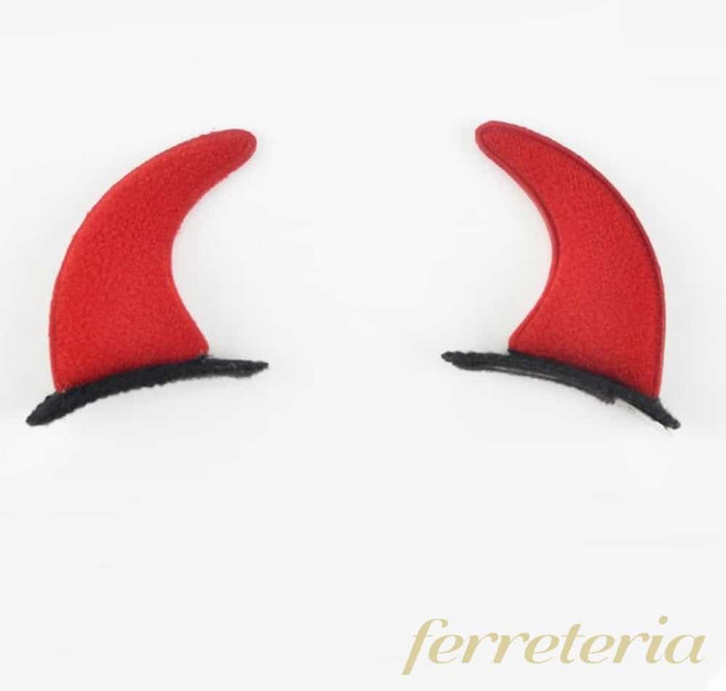 요비월드 악마 머리핀 2개 빨간악마머리띠 붉은악마머리띠 축제머리장식