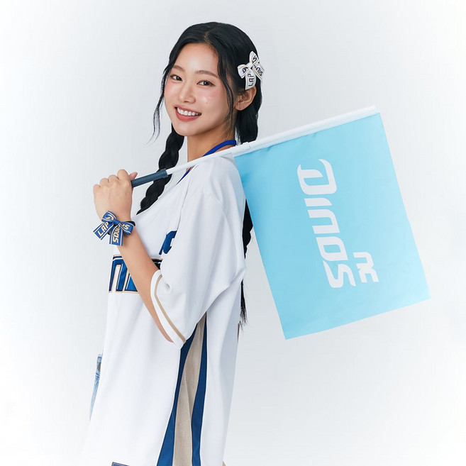 랩 LAP x KBO NC다이노스(홈) 미니 리본핀 AR7GA373, 1개, 화이트