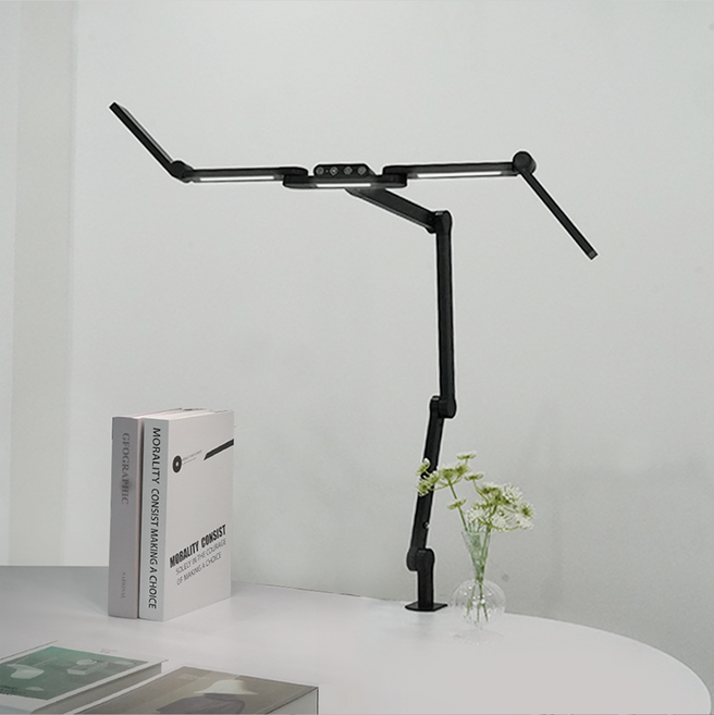 룩스베러 STDL04 스탠드 삼성 시력보호 와이드 책상스탠드, 블랙, 클램프타입, 리모컨 미포함