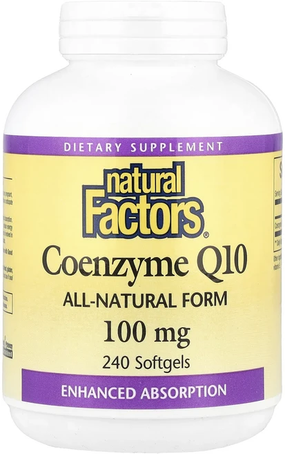 Natural Factors 코엔자임 Q10 100mg 소프트젤 240정, NaturalFactors코엔자임Q10100mg소프트젤, 1개 - 쿠팡