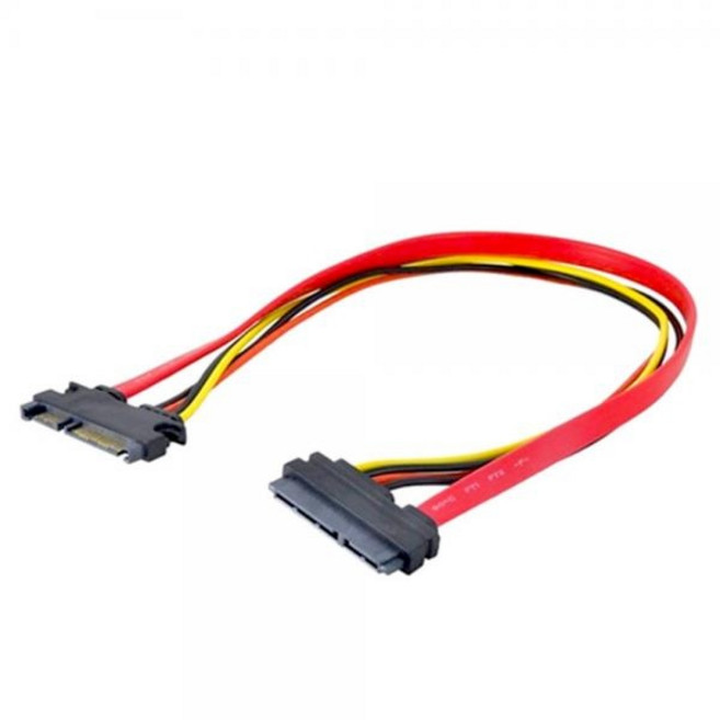 (티테크놀로지) SATA to SATA M/F 전원 연장케이블 SATA 7핀+전원 15핀 T-SATAC-MF05 (0.5m), 1개