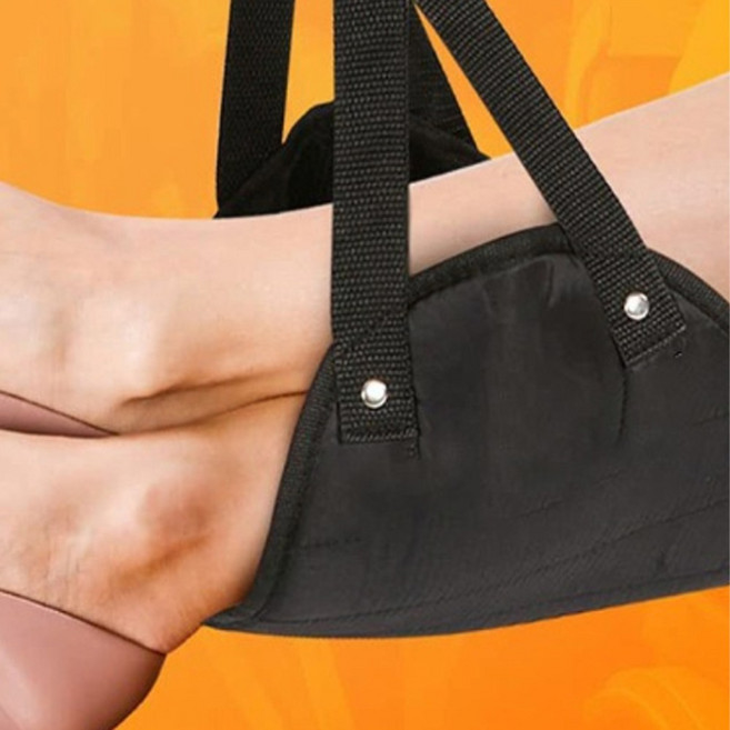 장시간 비행 편안한 다리 기내용 발받침 발걸이, 블랙, 1개