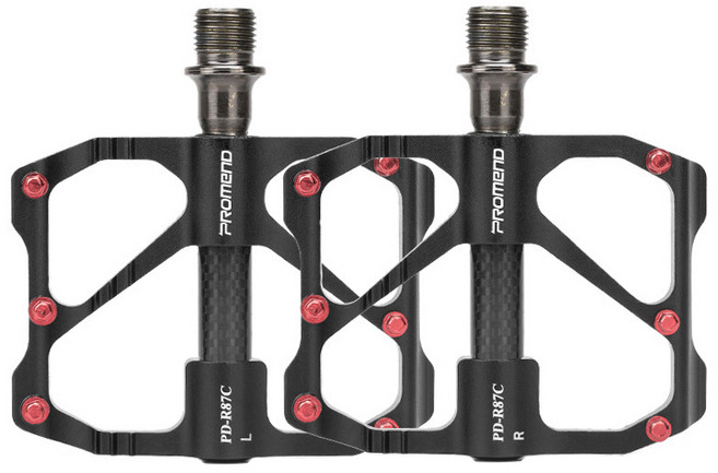 자전거 평페달 MTB 로드 카본 경량 패달, 로드_블랙, 1세트