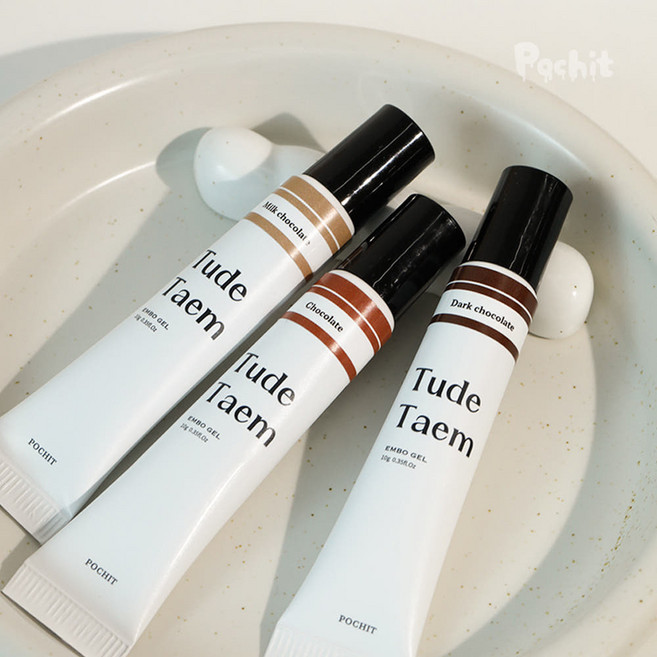 포칫 튜드탬 초콜릿 3D 엠보 튜브젤, PT-17 다크초콜릿, 1개, 10g