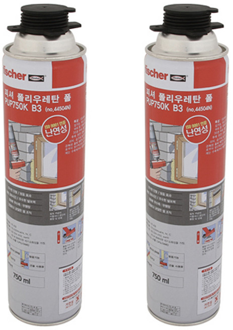 우레탄폼 건용 1+1 난연폼 단열용 건축용 피셔폼 틈새 폼본드 방수, 2개