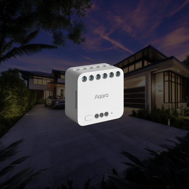 [본사정품] 아카라 듀얼 릴레이 모듈 T2 (중성선 필요) 원격제어 타이머 GPS AC-DC 호환, 1개