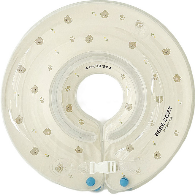 베베코지 신생아 돌 아기 수영장 목 튜브, 1개, 베이지