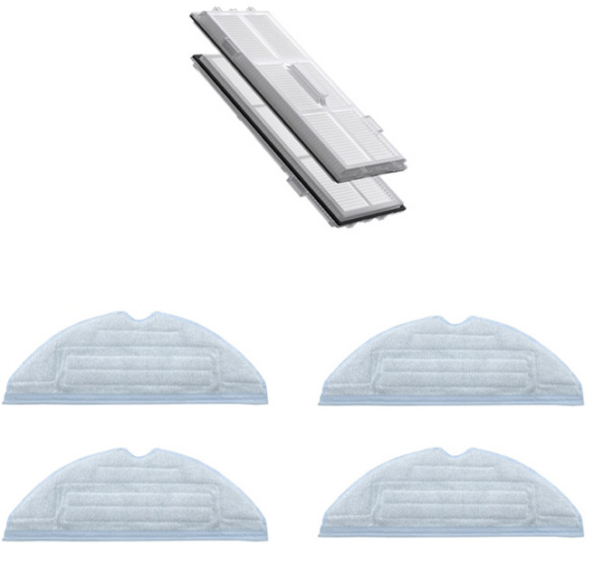 누심비 샤오미 로보락 S7 MaxV Plus Ultra 호환 필터2개 물걸레4개 소모품 부품, 로보락 s7 필터 2개 걸레 4개, 1세트