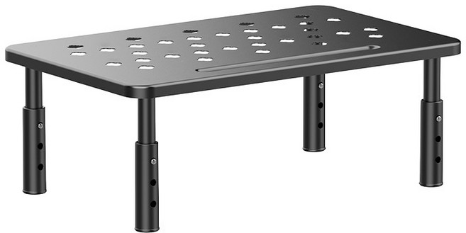 Allilio 메탈 높이조절 모니터 받침대 다용도 노트북 거치대, 블랙