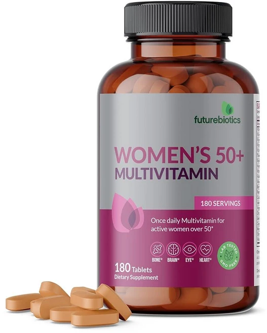 Futurebiotics 여성용 50+ 멀티비타민 원스 데일리 멀티비타민 50세 이상 활동적인 여성을 위한 GMO 프리 180정, 1개 - 쿠팡