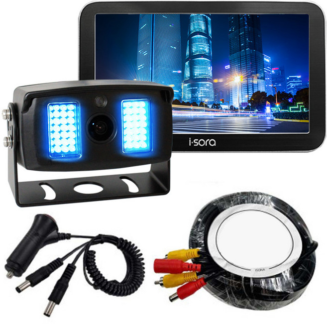 아이소라 AI인공지능 QHD 207만 화소 화물차 후방카메라 AHD 모니터 세트 야간컬러 AI-200W, 7인치AHD(실버), Y시거잭+일체형20M