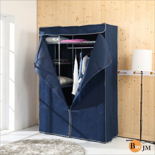 BuyJM 鐵力士六層大衣櫥附布套, 詳見包裝, 米白