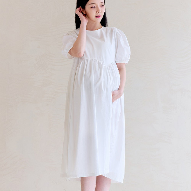 임산부 바스락 반팔 원피스 여름 출근룩 오피스룩 반팔 임신 임부복