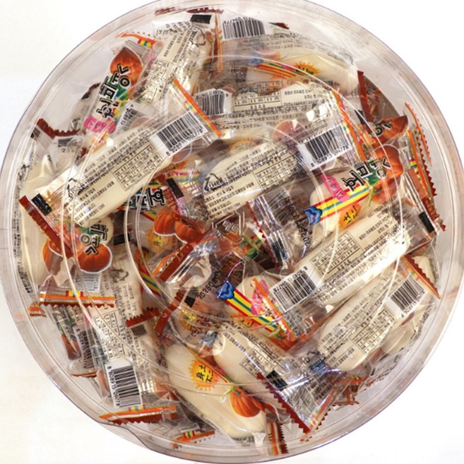 미니 호박엿 벌크 1.4kg 대용량 개별 낱개 포장 간식 경로당 노인정 요양원, 1개