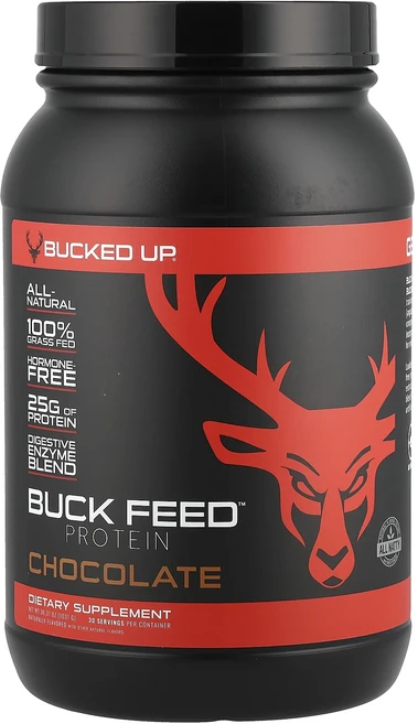 새해 건강을 선물하세요 Bucked Up McCee™ 단백질 초콜릿 맛 1031g(36.37oz) 특별관리진행, 1, 1.031kg - 쿠팡