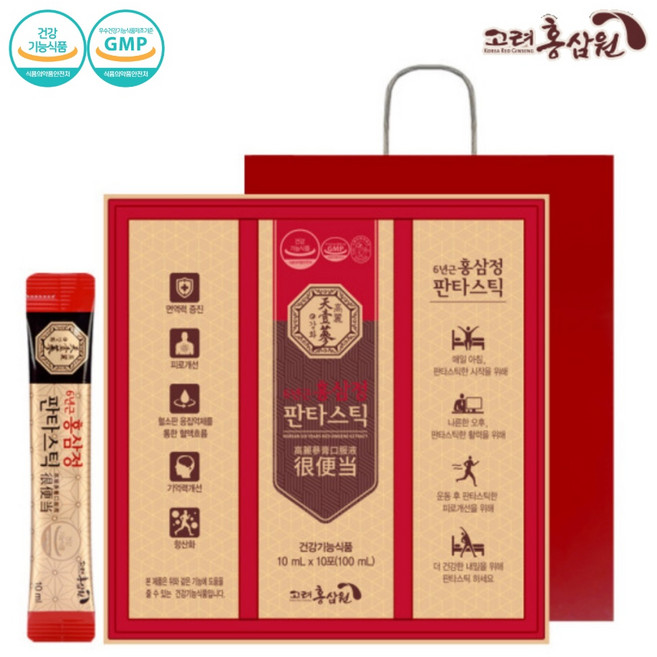 고려 홍삼원 홍삼정 6년근 홍삼 스틱 진액 30포 홍삼진액 액상 홍삼농축액, 1개
