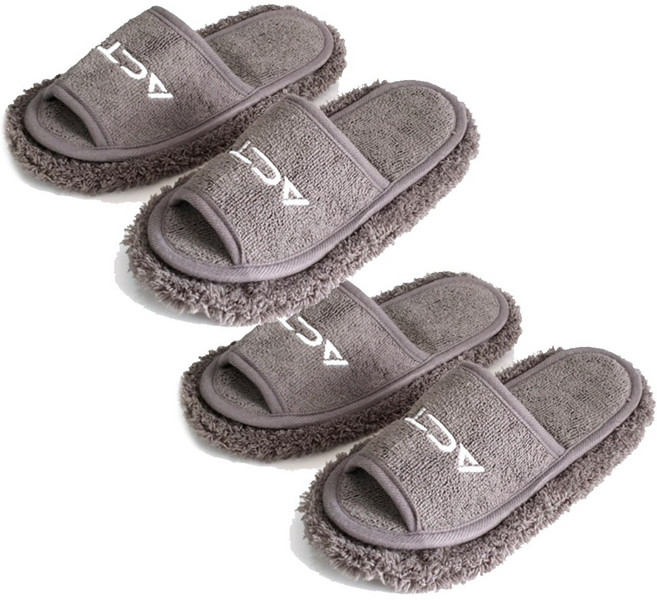 (주)에이스샵_ 1+1 초극세사 청소슬리퍼 남여공용 260mm ~ 280mm 리필 거실화 실내화 교체용 리필 패드, 청소슬리퍼(그레이)2개, 1개