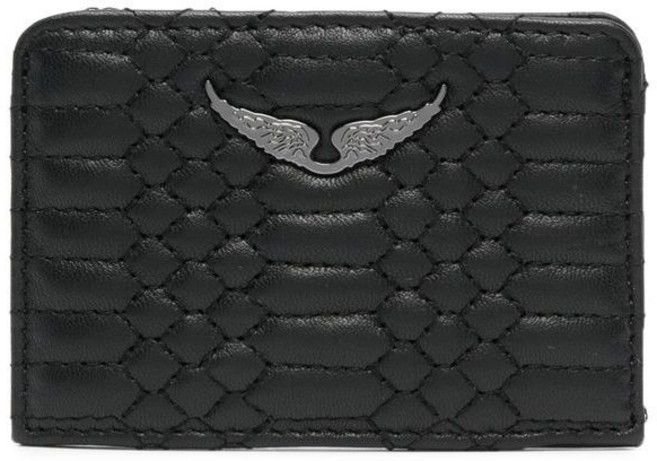 쟈딕앤볼테르 로고 장식 램스킨 지갑