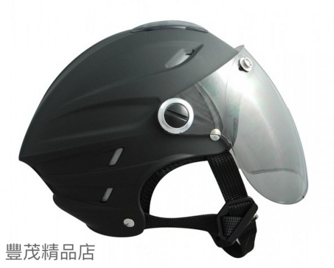 GP-5 021 圓弧鏡 半罩式安全帽 內襯可拆洗 通氣內網, 消光黑, 1個