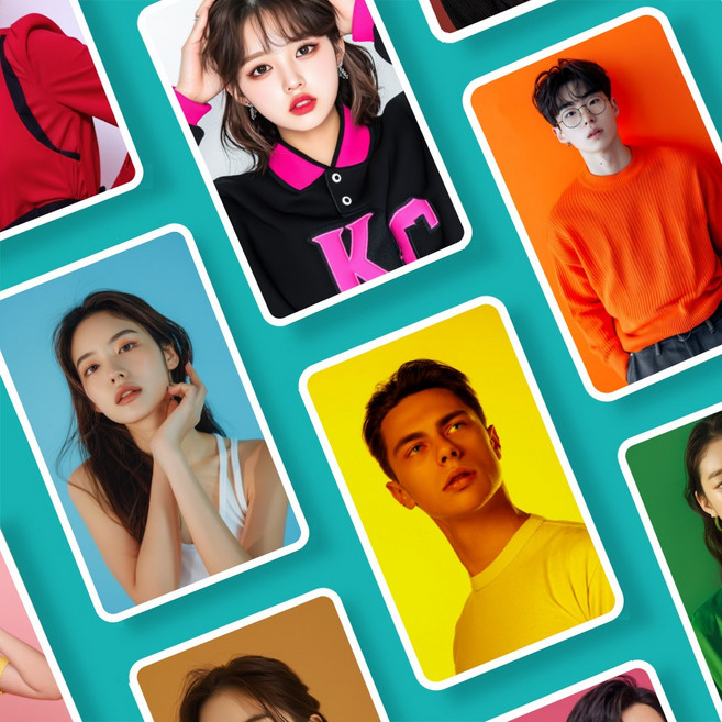 PVC 포토카드 제작 굿즈 투명카드 연예인 아이돌 스포츠 포카 만들기 메탈 홀로그램 인쇄, PVC 포토카드(단면)