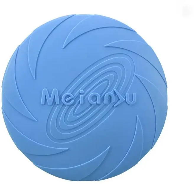 OUZEY 강아지용 물기 방지 플라잉 디스크 장난감 다기능 애완 동물 훈련 야외 인터랙티브 게임 제품, 22CM, 03 파란