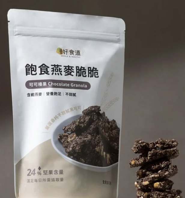 豐好食道 飽食燕麥脆脆 可可榛果, 175g, 1個