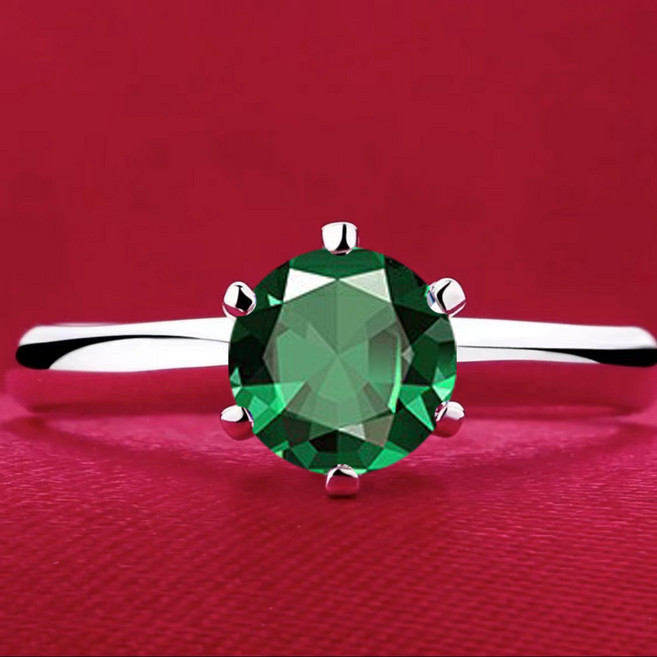 투니스 심플 라운드 큐빅 반지