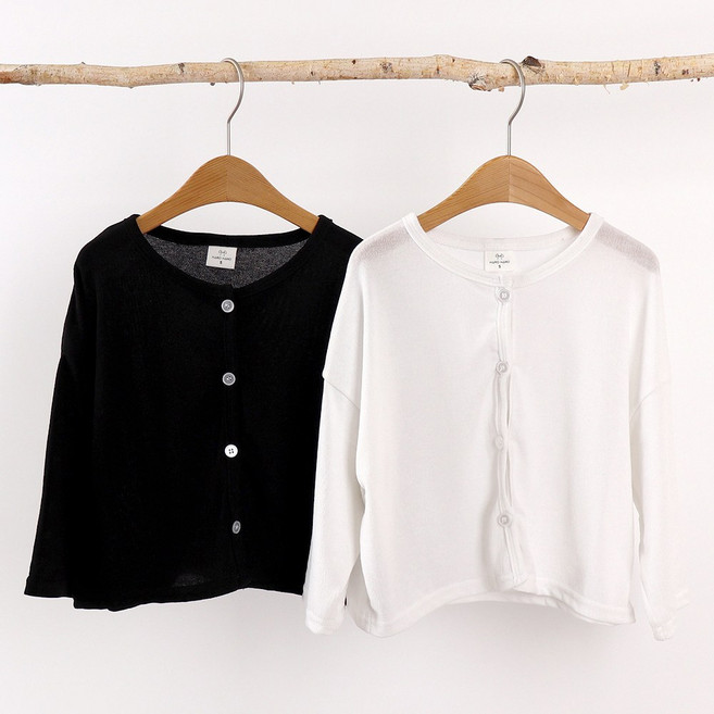 (당일출고) 국내생산 1+1 아동 썸머 린넨 가디건 간절기 햇빛 에어컨 냉방 바람 차단 데일리 얇은 2개 세트