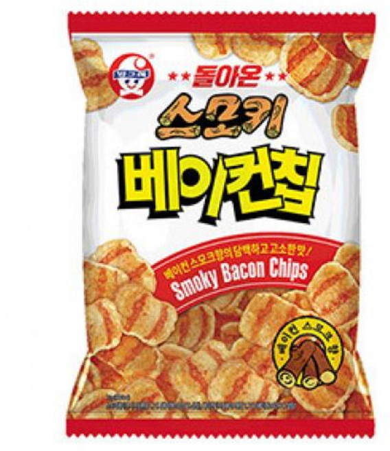 스모키베이컨칩 중 크라운제과 실온, 70g, 16개