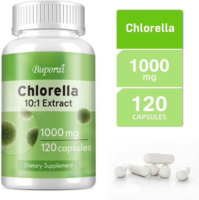클로렐라 추출물 1000mg - 천연 해독 항산화제 - 비유전자변형 및 글루텐 무첨가, 1개, 120정 - 쿠팡