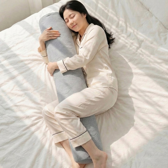 하우스터 국산 천연라텍스 죽부인 바디필로우, 그레이