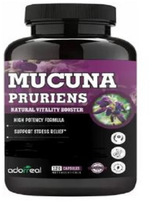 Adorreal Mucuna Kapikachhu Extract Supplements Complex Natural (120 Capsuels), 1개, 120정