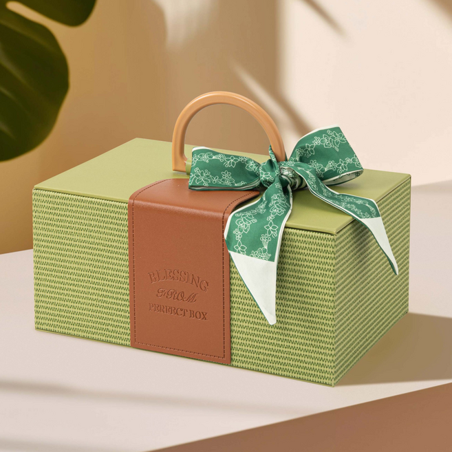 홈앤힐링 예쁜 선물상자 특별한 럭셔리 선물포장박스, 클레이 민트