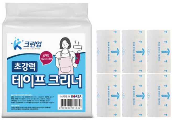 케이크린업 먼지먹는 초강력 테이프 크리너 리필 6개입, 1개