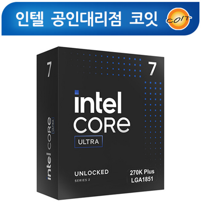 [인텔 정품] 코어 울트라7 시리즈2 270K Plus (애로우레이크 리프레시), BX80768270K