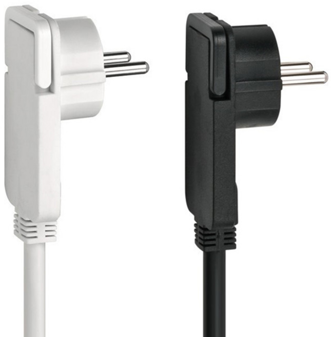 독일 Brennenstuhl 브레넨스툴 고용량 납작콘센트 플랫 플러그 1구 2M 블랙, 1개