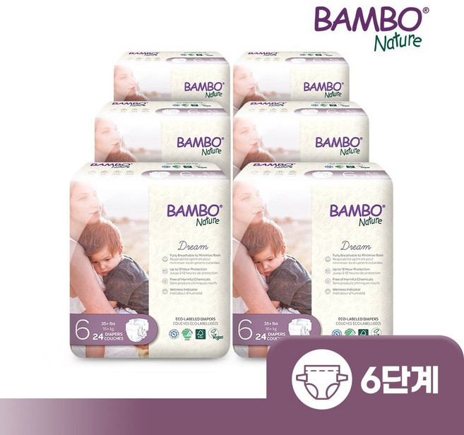 (현대Hmall) 밤보드림 기저귀 6단계 밴드형 22매x6팩 1박스, (현대Hmall) 밤보드림 기저귀 6단계 밴드형 22매