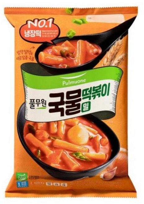 풀무원식품 밀 국물 떡볶이 2인분, 9개, 423.5g