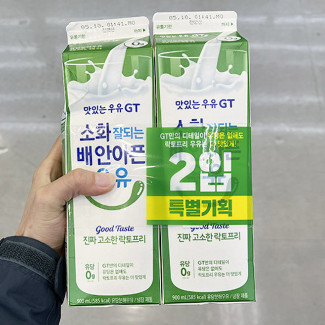 남양유업 GT 고소한 락토프리 우유 기획, 4개, 900ml, 종이박스포장