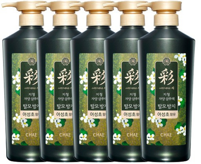 과일나라 지청 자양 어성초 탈모 기능성 샴푸액 520ml X 5개