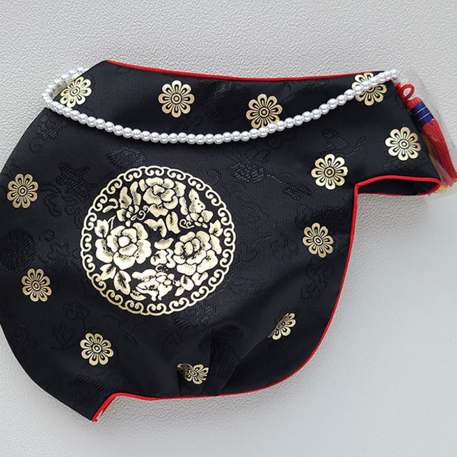 이제한복 검정 금박 조바위 여아한복모자 백일 돌 여자 아기 애기 아이 여아 한복 조바위