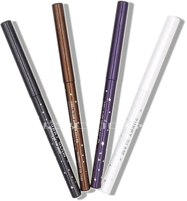 (보니따)써니글램 글리터링 워터프루프 젤 아이 라이너 펜슬 아이라이너, 1개, 04호 퍼플 - 쿠팡