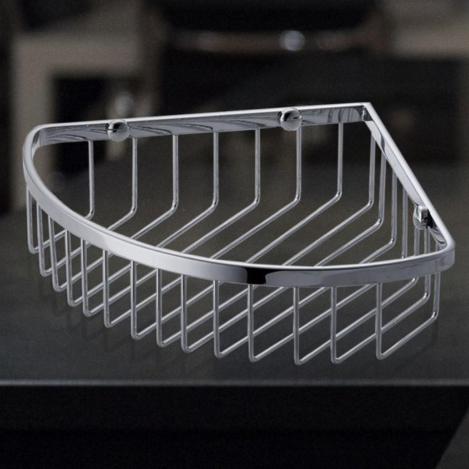 스텐망 욕실 코너선반 화장실 망선반 구석 삼각 크롬 스텐레스 220mm, 08.- HLBATH 스텐선반 망선반 크롬 욕실코너 스, -Get It-, 1개